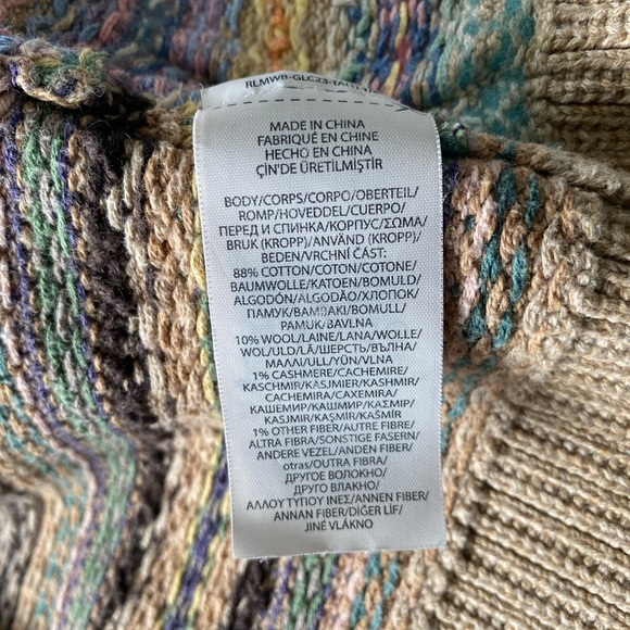 Polo Ralph Lauren Girls Fair Isle Cotton-Blend Cardigan Size 4 - Picture 6 of 6